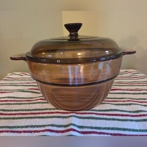 Vision Corning Ware France V-20-B Amber Double Boiler Insert: W/ Lid: 1.5 Liter